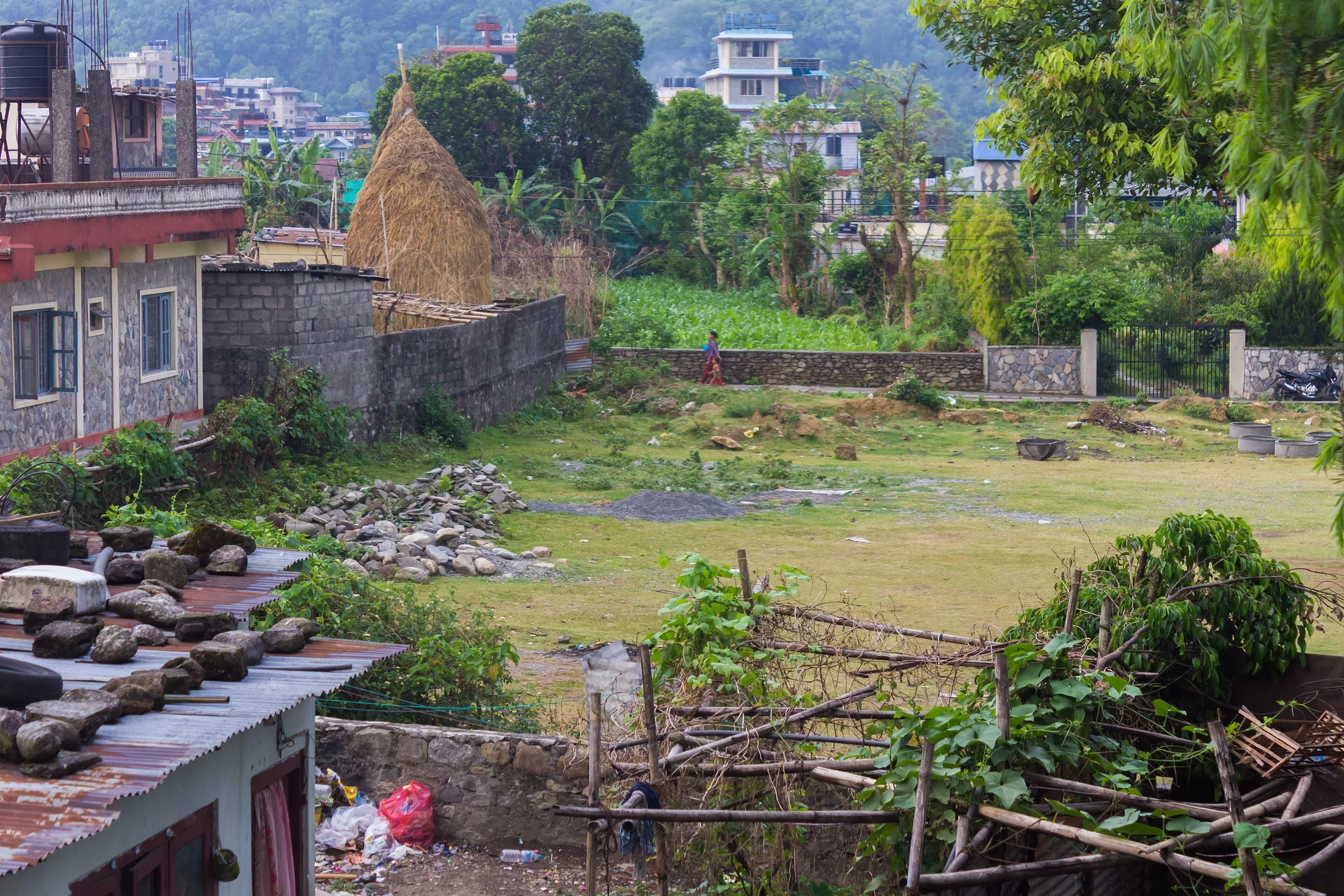 The Pokhara Lakeside (Baidam) district near Bar Peepal Resort, Pokhara, Nepal