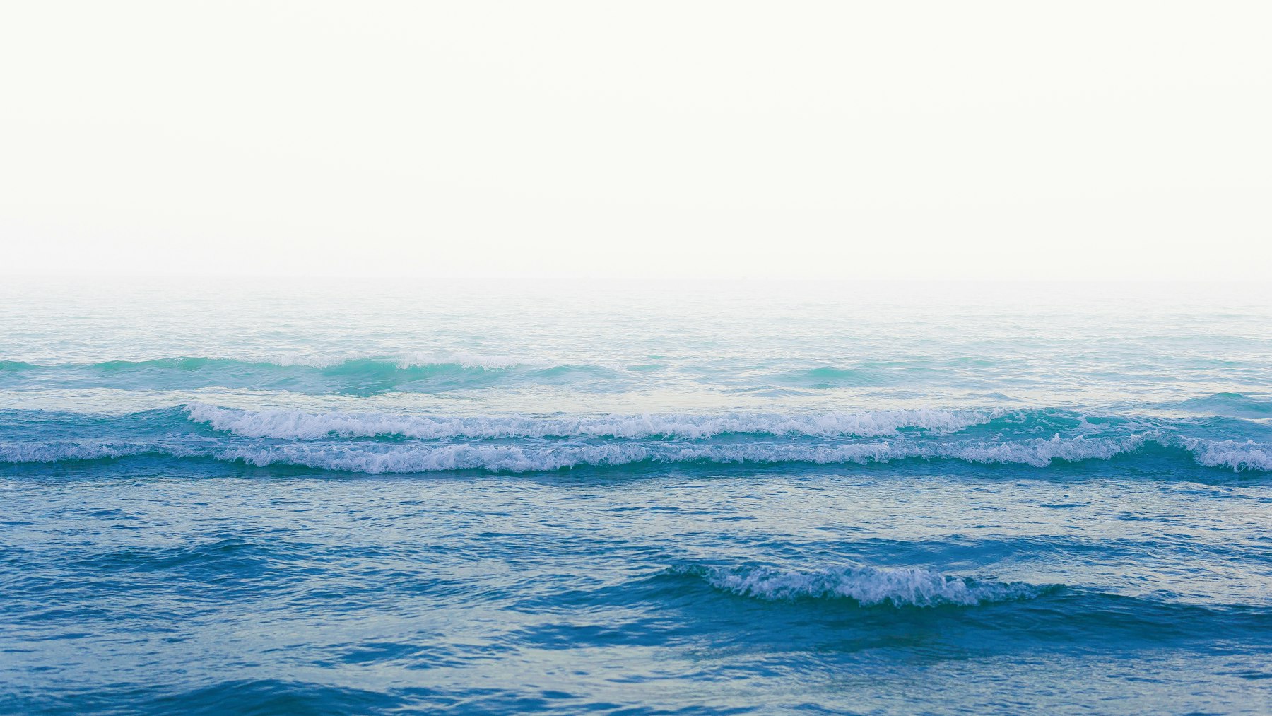 Gentle ocean waves in Nha Trang Vietnam