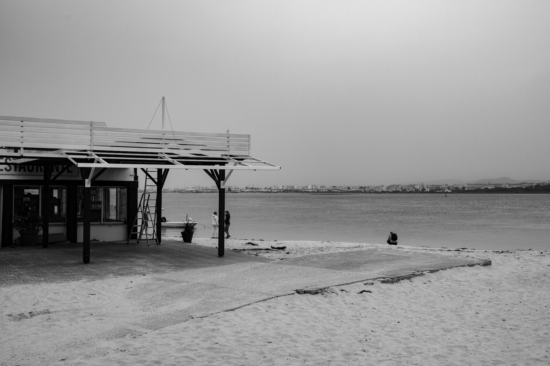 Ria Formosa waterfront near Olhao Portugal