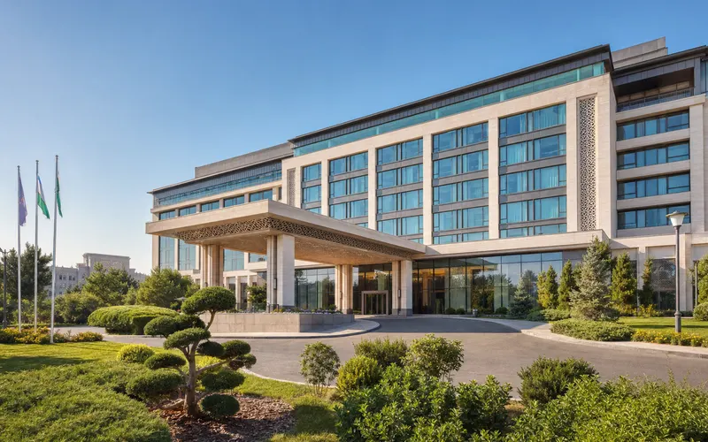 AI-generated realistic daylight view of Hyatt Regency Tashkent in Tashkent, Uzbekistan