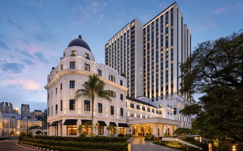 AI-generated editorial dusk view of The Majestic Hotel Kuala Lumpur, Autograph Collection in Kuala Lumpur, Malaysia
