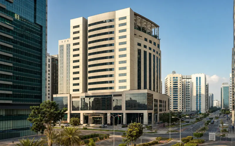 AI-generated realistic daylight view of Millennium Downtown in Abu Dhabi, UAE