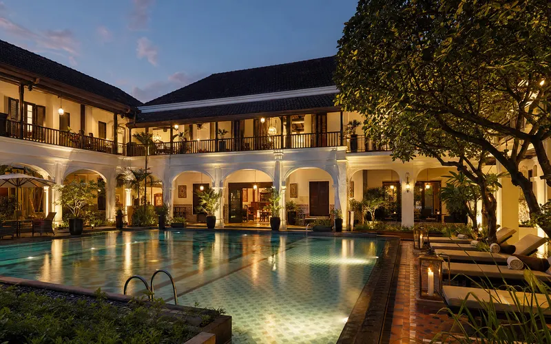 AI-generated editorial dusk view of The Phoenix Hotel Yogyakarta - Handwritten Collection in Yogyakarta, Indonesia